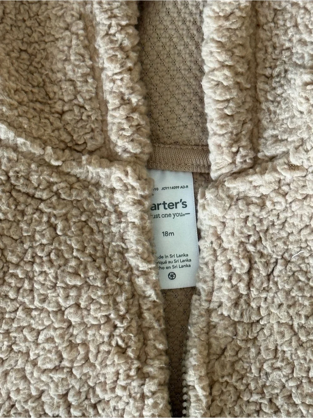 Carters soft sherpa